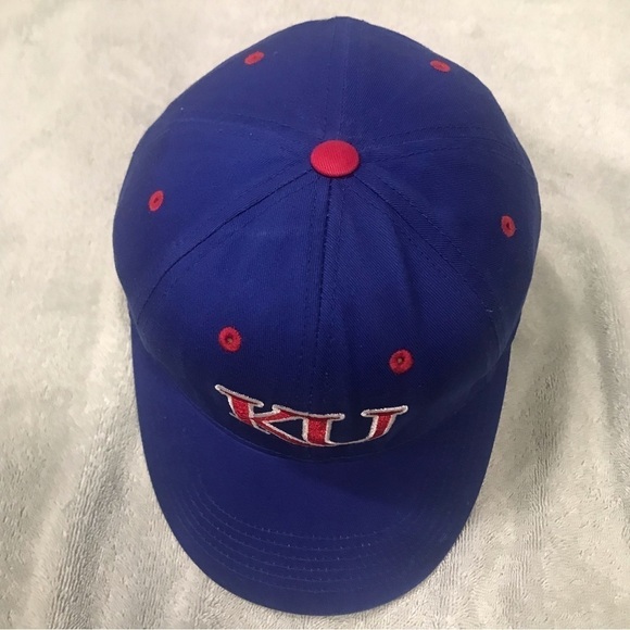 Captivating Headgear - University of Kansas Jayhawks Adjustable Ball Cap - Picture 6 of 12